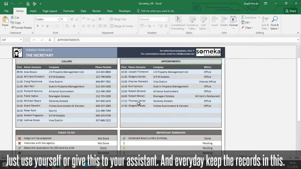 Assistant Checklist Printable Spreadsheet Free Download