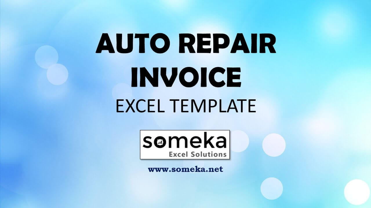 Auto Repair Invoice - Someka Excel Template Video