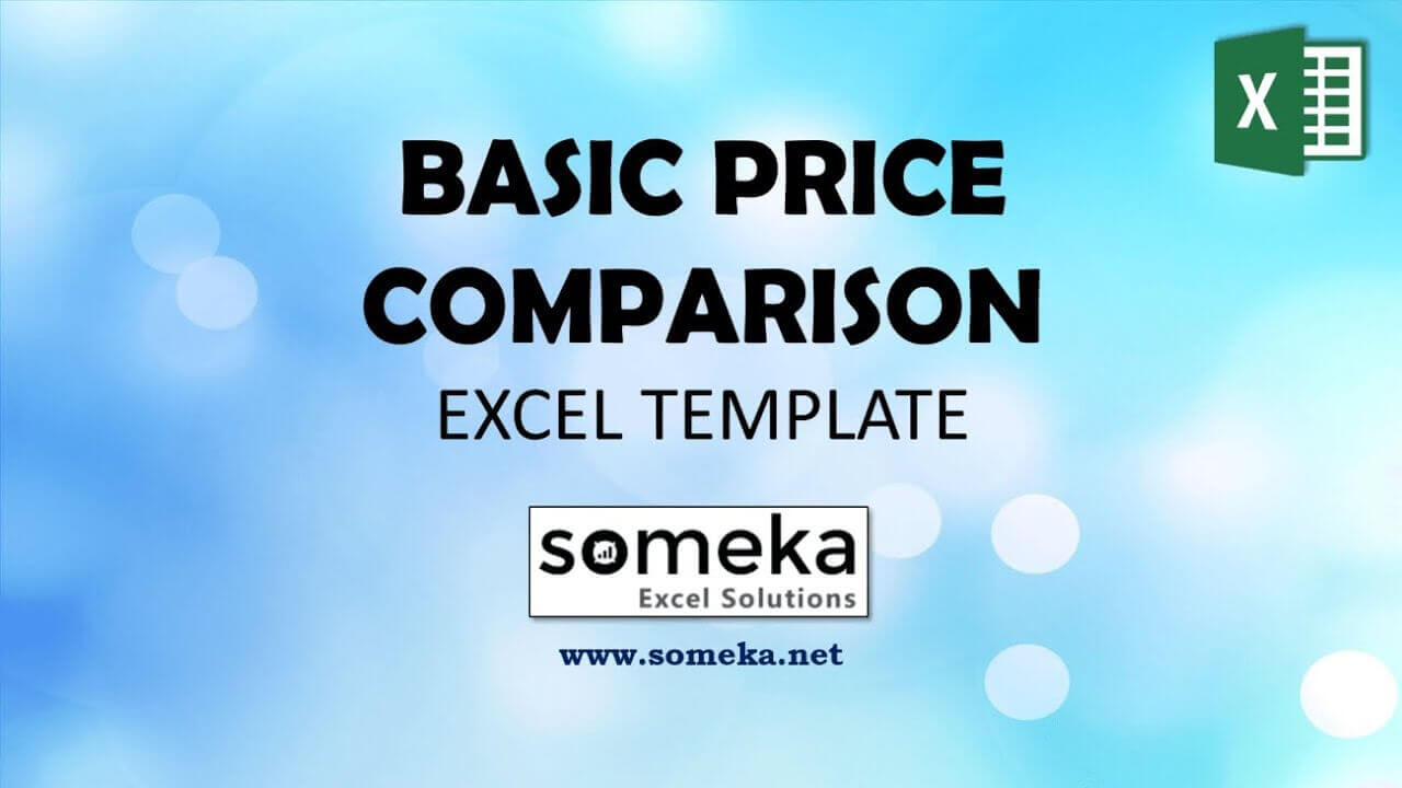 Basic Price Comparison Template - Someka Excel Template Video