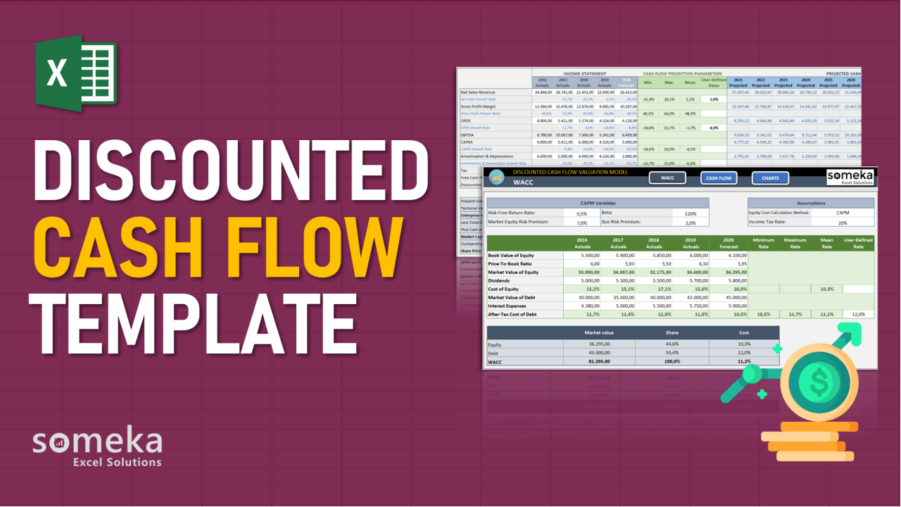 Discounted Cash Flow Template - Someka Excel Template Video