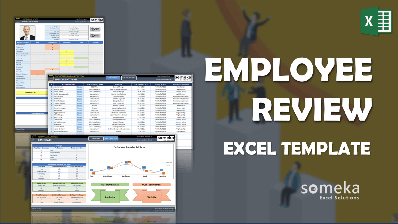 Employee Review Template - Someka Excel Template Video