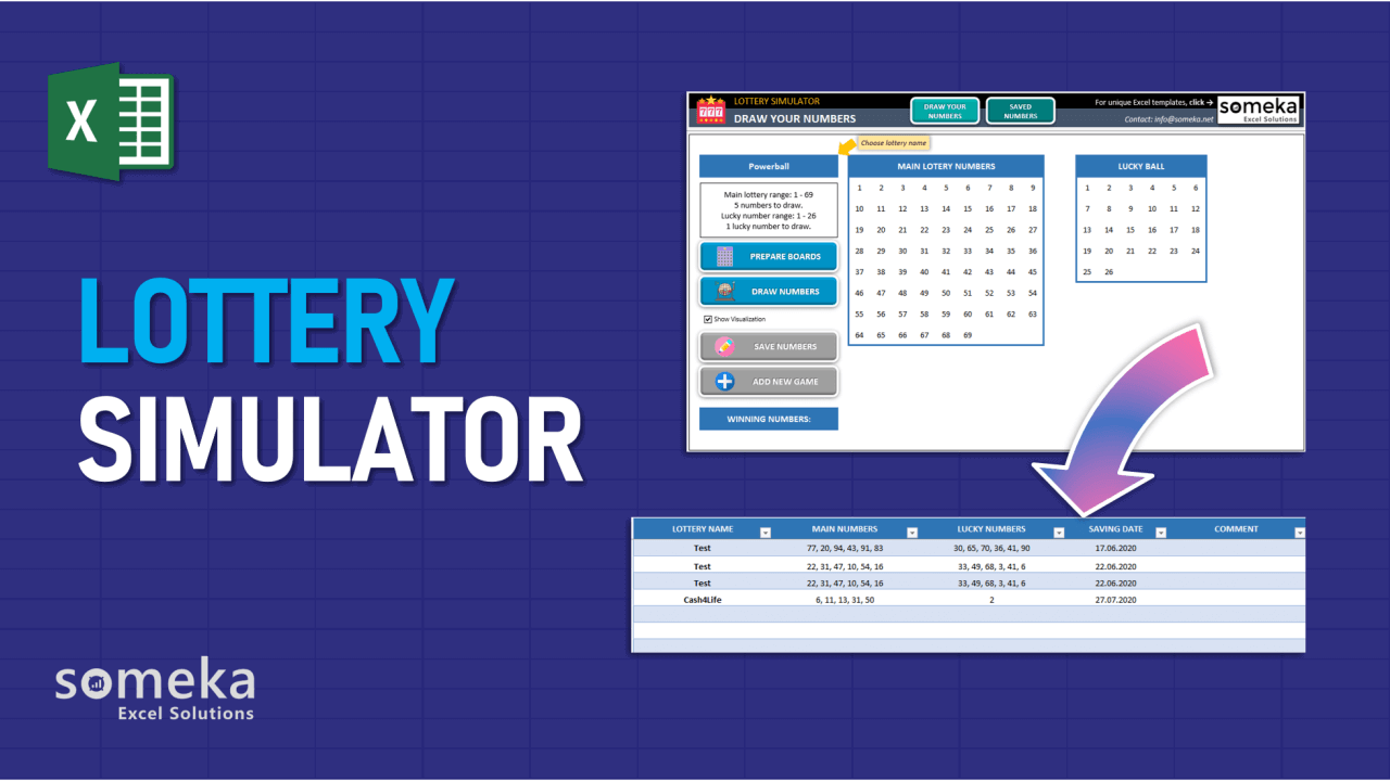 Lottery Simulator Template - Someka Excel Template Video