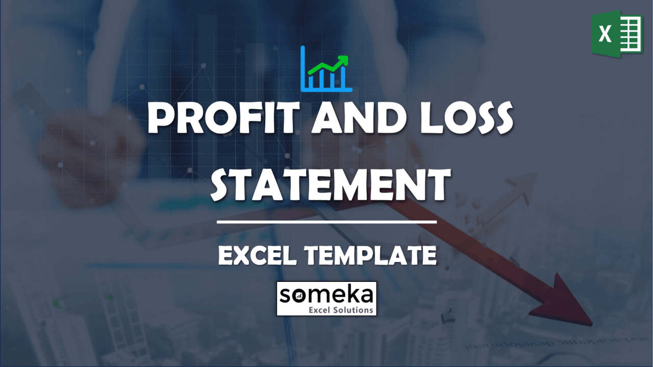 Profit and Loss Statement - Someka Excel Template Video