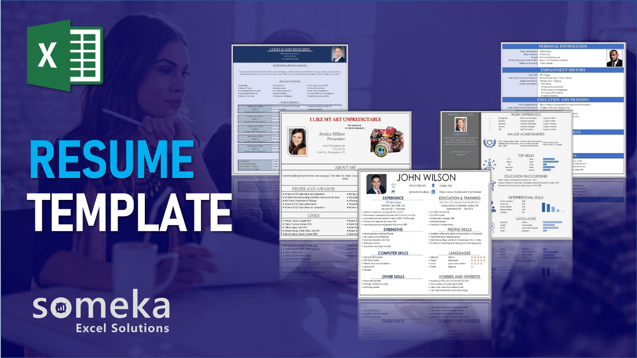 Resume Template - Someka Excel Template Video