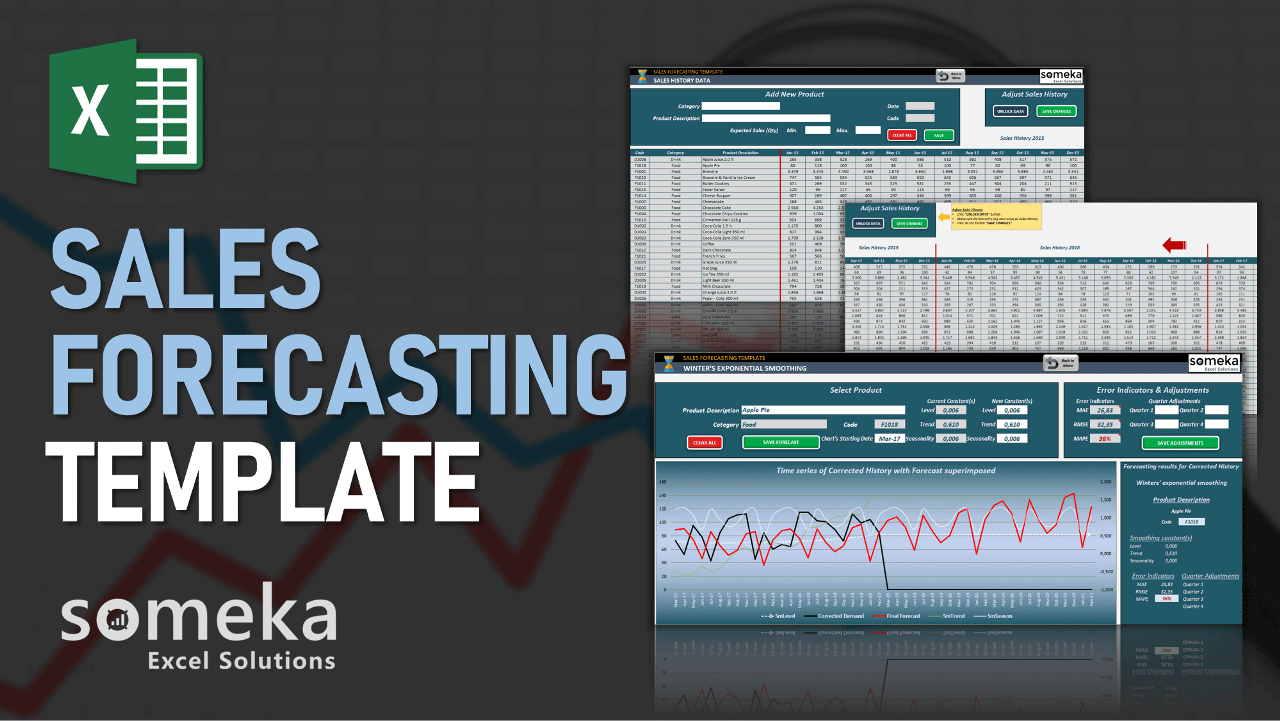 Sales Forecasting Template - Someka Excel Template Video