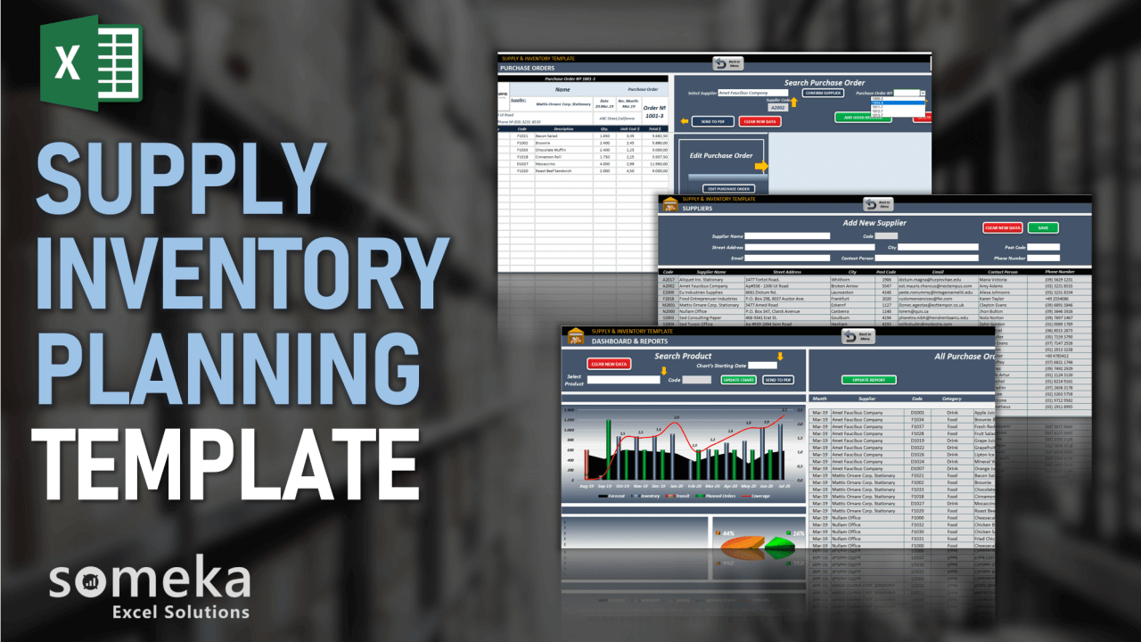 Supply & Inventory Planning Template - Someka Excel Template Video