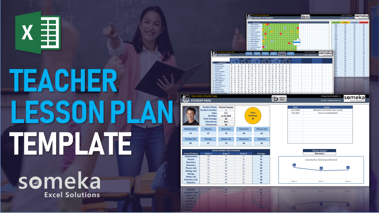 Teacher Lesson Plan Template - Someka Excel Template Video