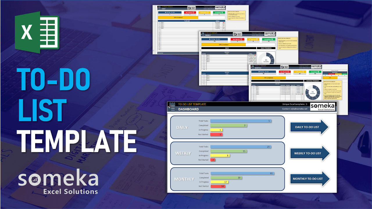 To Do List Template - Someka Excel Template Video