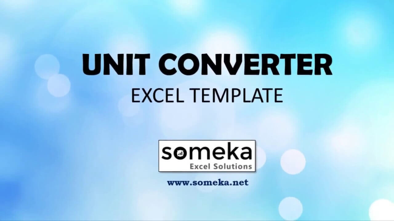 Unit Converter - Someka Excel Template Video