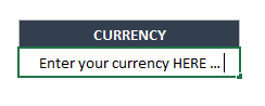 Dynamic Currency in Pipe Line Spreadsheet