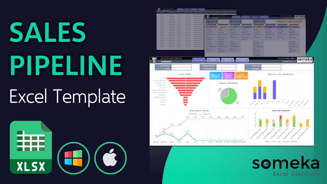 Sales Pipeline Template - Someka Excel Template Video