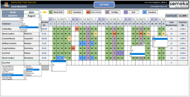 Employee-Time-Tracker-and-Payroll-Template-Someka-SS2