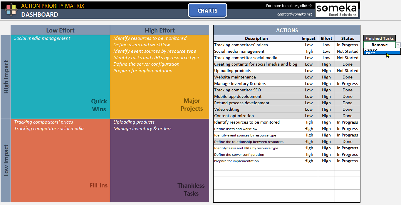 Priority Chart Template