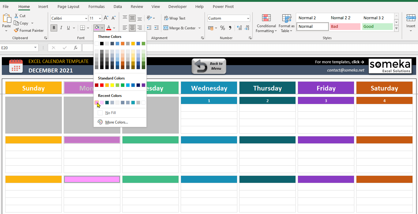 Dynamic Calendar Excel Template 2023 Blank Calendar In Excel