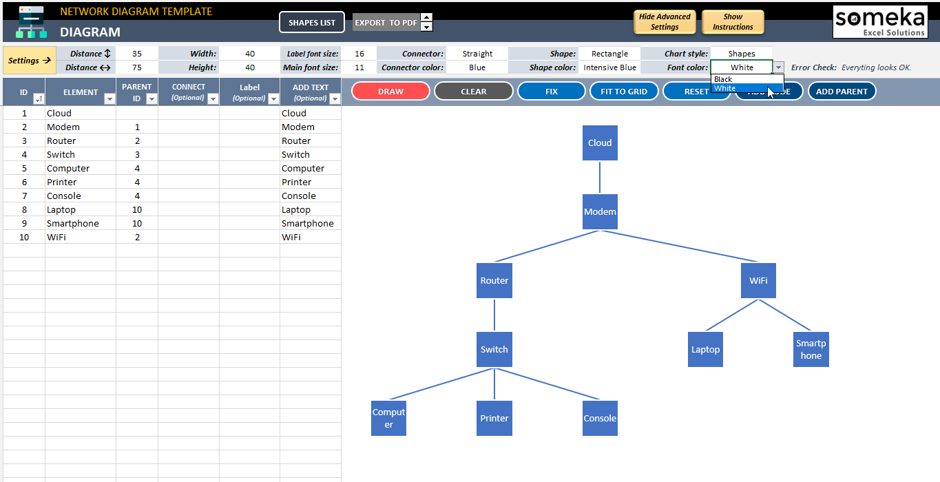 Networking Spreadsheet Template