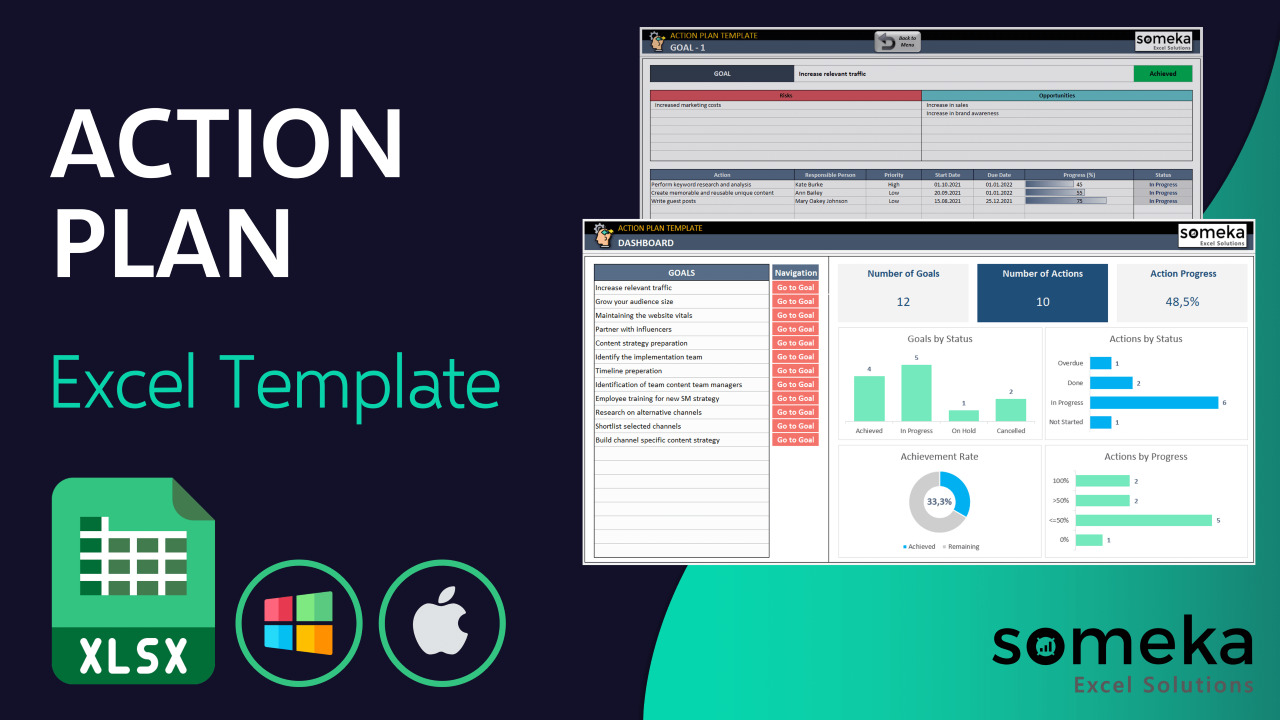 Action Plan Template - Someka Excel Template Video