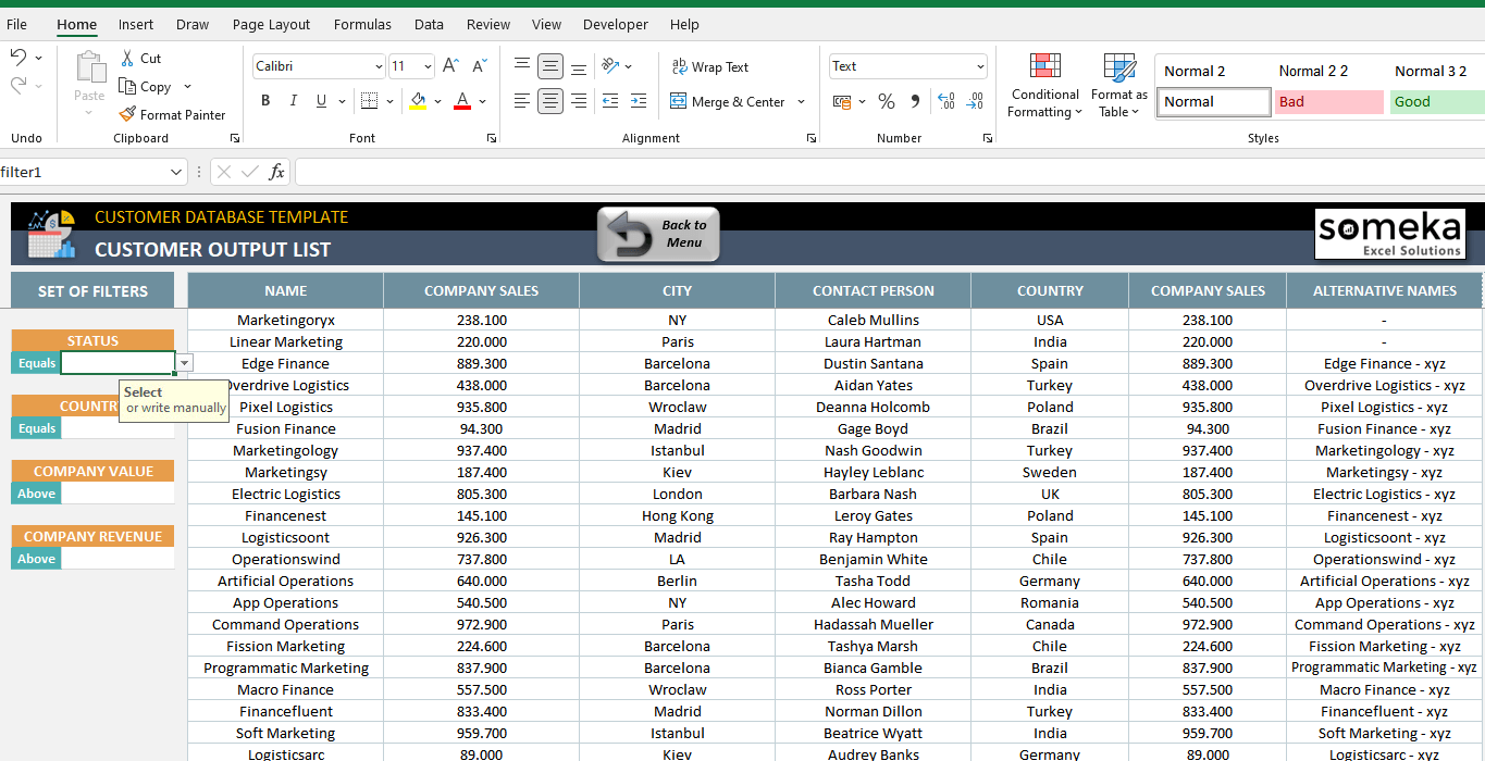 12 Client Database Excel Template Excel Templates Images