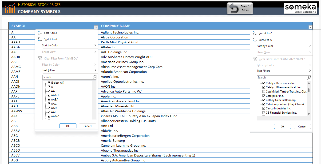 Excel Historical Stock Prices Template Instant Data Scraper for Stocks