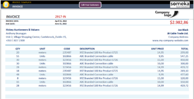 Invoice Generator Excel Template