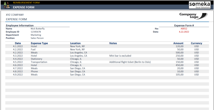 Reimbursement-Form-Someka-Excel-SS2