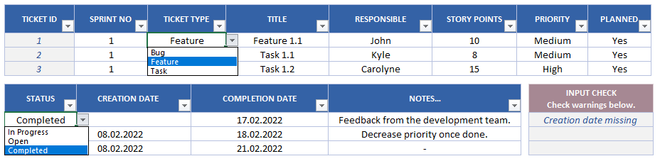 Sprint Planning Excel Template Ubicaciondepersonas cdmx gob mx