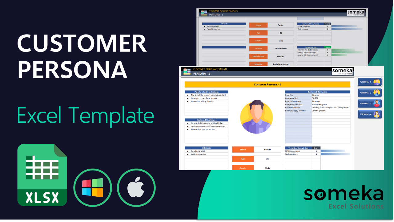 Customer Persona Template - Someka Excel Template Video