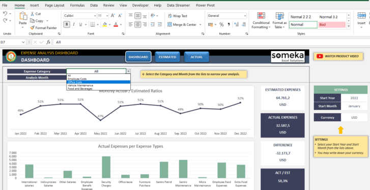 Expense-Analysis-Dashboard-Someka-Excel-SS5