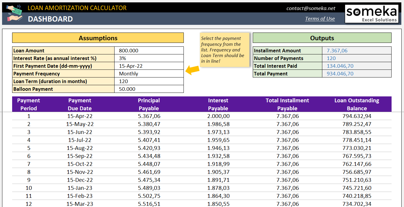 Excel Amortization Schedule Template Simple Loan Calculator Lupon gov ph