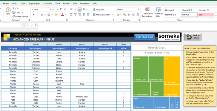 Treemap-Chart-Maker-Someka-Excel-SS3