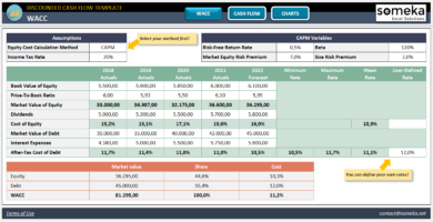 Discounted Cash Flow Excel Template