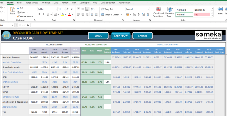 Discounted-Cash-Flow-Someka-Excel-Template-SS3