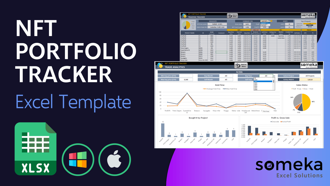 NFT Portfolio Tracker - Someka Excel Template Video