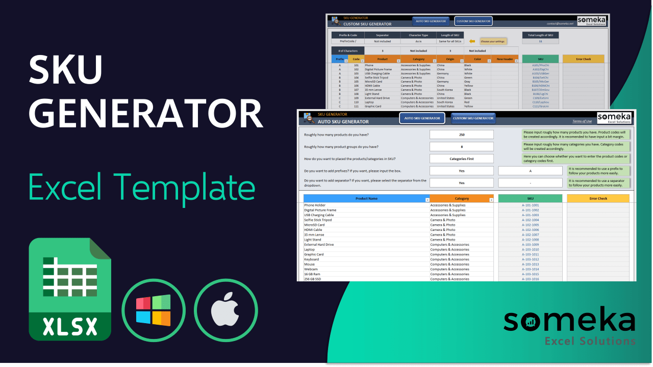 SKU Generator - Someka Excel Template Video