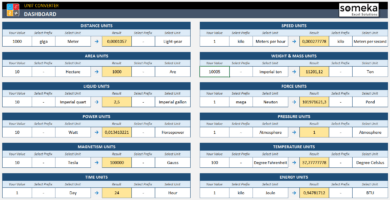 Excel Unit Conversion Template