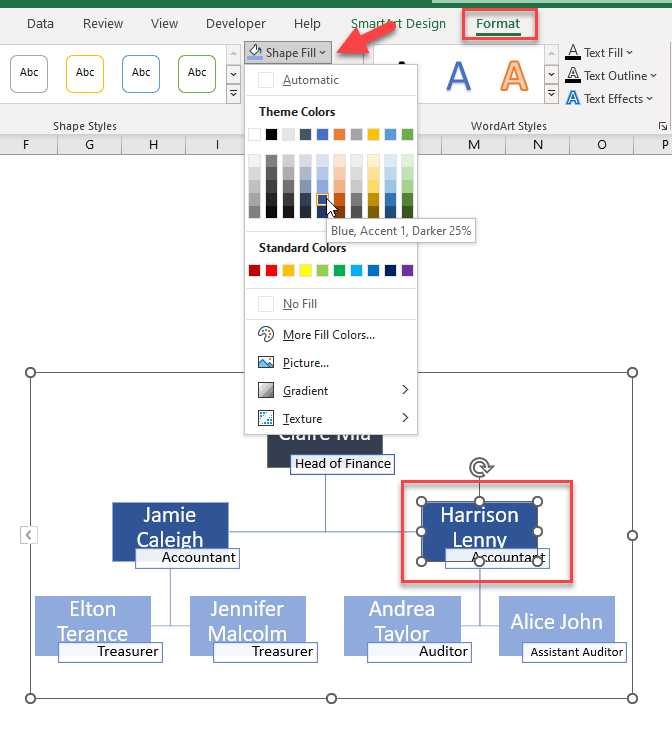 How-to-Create-An-Org-Chart-in-Excel-Someka-SS4