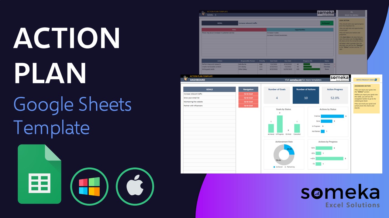 Action Plan Google Sheets Template Business Action Plan