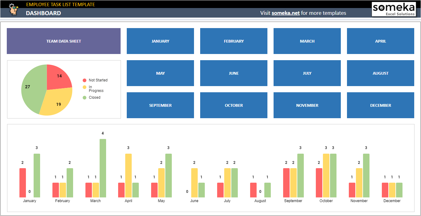 Employee Task List Google Sheets Template Team To Do List Tool