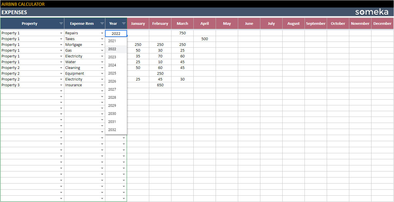 google sheets income tracker