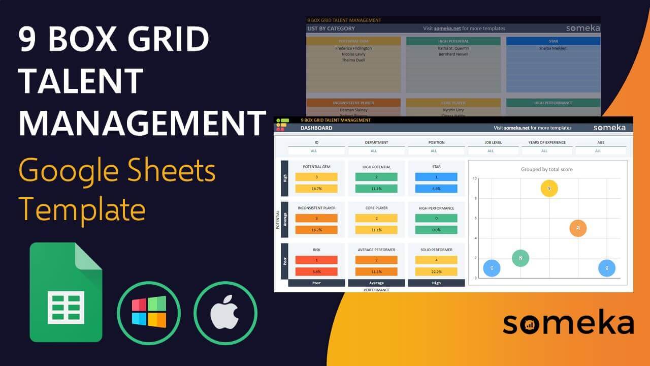 9 Box Grid Google Sheets Template Template - Someka Video