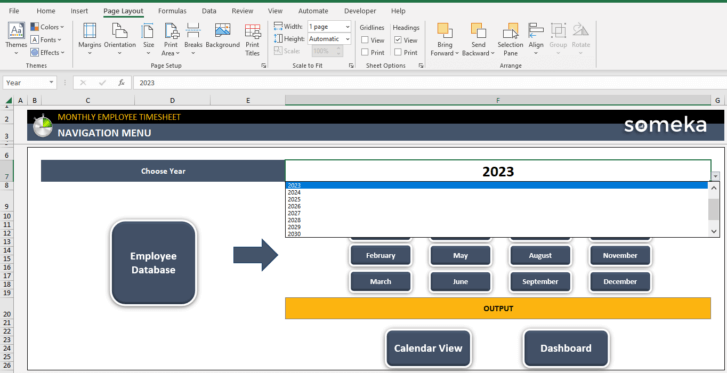 Employee-Timesheet-Calendar-Someka-Excel-Template-SS2