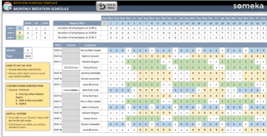 Rotation Schedule Excel Template