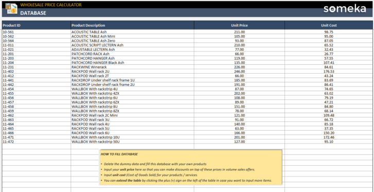 Wholesale-Price-Calculator-Someka-Excel-Template-SS3