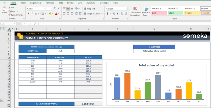 Currency-Converter-Someka-Excel-Template-SS3