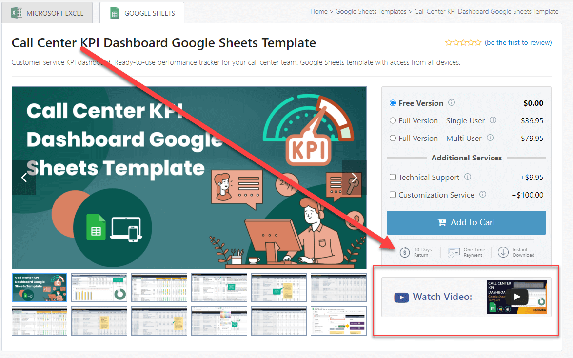 how to find the video of template