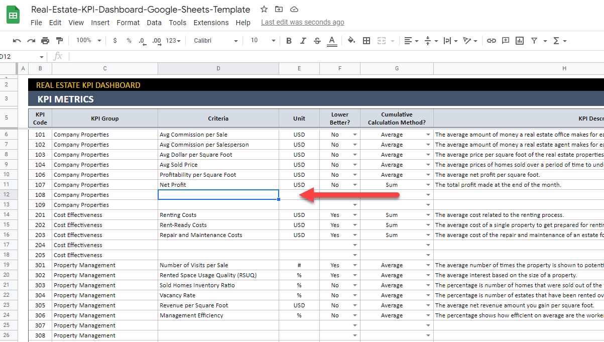 how to add new kpi