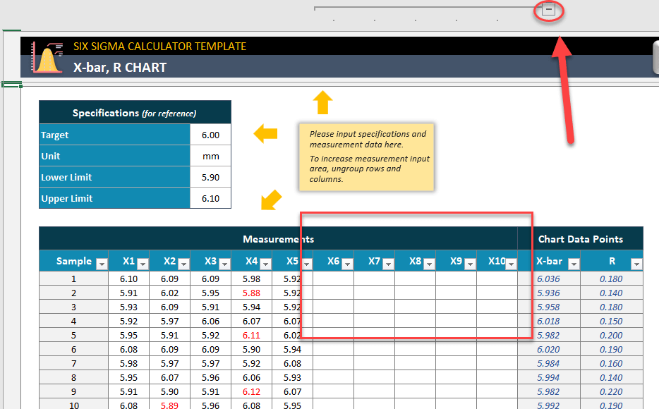 X-MR chart