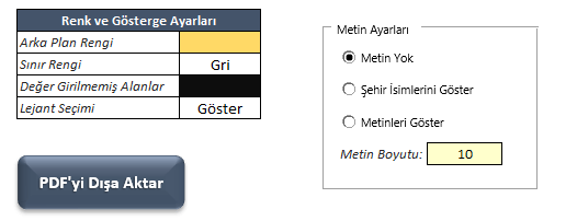 Türkiye coğrafi yoğunluk filtreleri