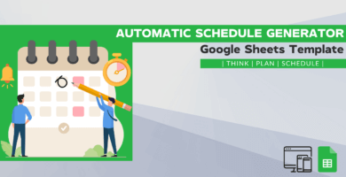 Automatic Schedule Generator Google Sheets Template