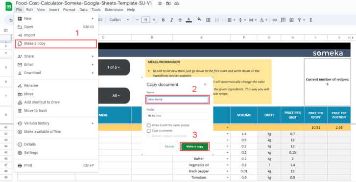 Food-Cost-Calculator-Someka-Google-Sheets-Template-SS3