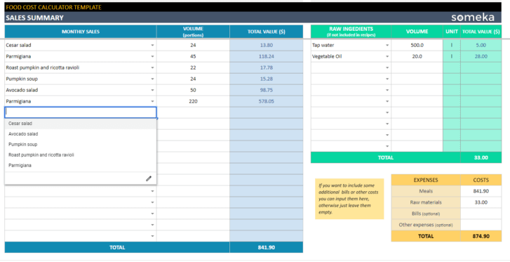 Food-Cost-Calculator-Someka-Google-Sheets-Template-SS5